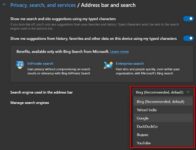 Change The Default Search Engine in Microsoft Edge