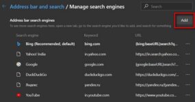 Change The Default Search Engine in Microsoft Edge