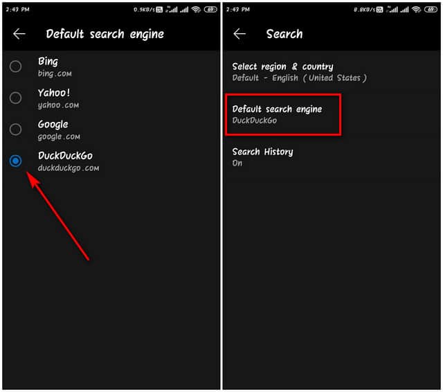 Change The Default Search Engine in Microsoft Edge