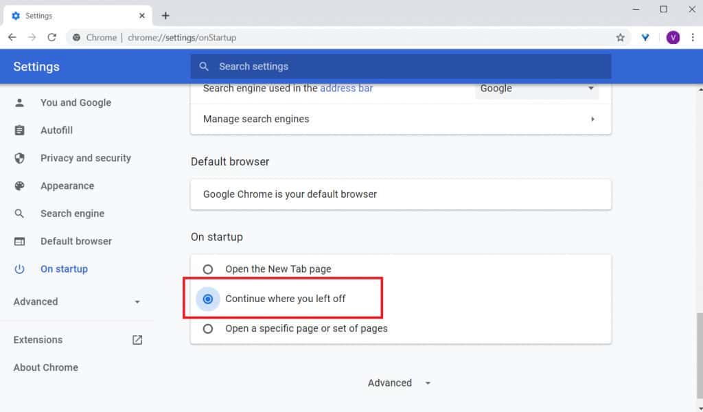 How to Restore Google Chrome Tabs After Restart Windows 10