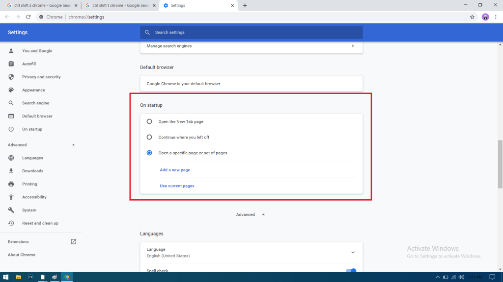 How to Restore Google Chrome Tabs After Restart Windows 10