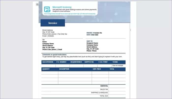 Best Microsoft Word Templates to Create Payment Invoice
