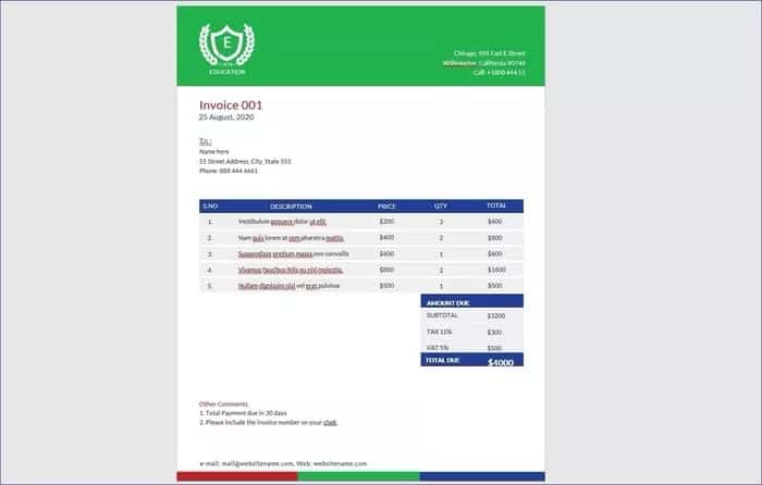 Best Microsoft Word Templates to Create Payment Invoice