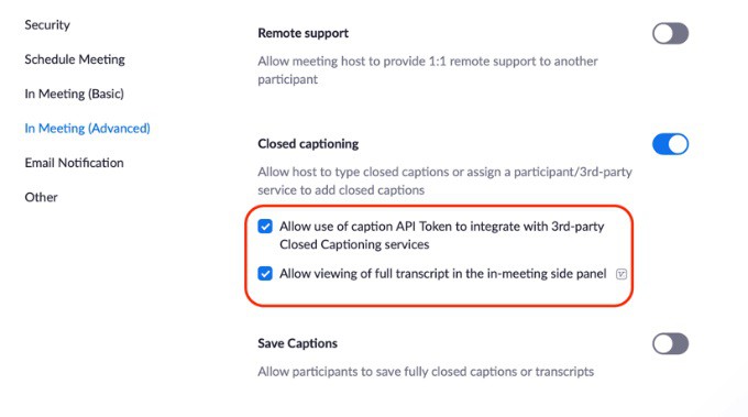 How to Enable Live Transcription & Closed Captioning on Zoom