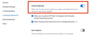 How to Enable Live Transcription & Closed Captioning on Zoom