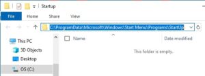 How to Access the Startup Folder Location in Windows 10