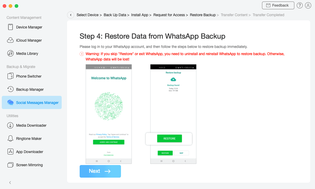 How to Transfer WhatsApp Messages from Android to iPhone
